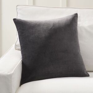 POTTERY BARN Everywhere Velvet Pillow Cover, 20"  Ebony